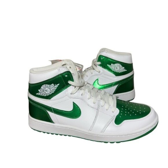 Nike Air Jordan 1 High Golf White Pine Green Mens USA 11 Uk 10 Spikeless - Picture 2 of 6